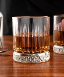 Italian Premium Whiskey Glasses Set of 6, 300ML Old Fashioned Scotch Glass, Imported Tumblers for Bourbon Beer Wine Cognac Cocktail, Best Gift for Whisky Lovers