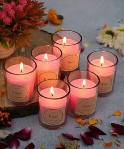 Votive Glass Candle | Perfume Candles for Home Decor | Candles for Home Decoration Fragrance | Burning Time- 10 Hours Each